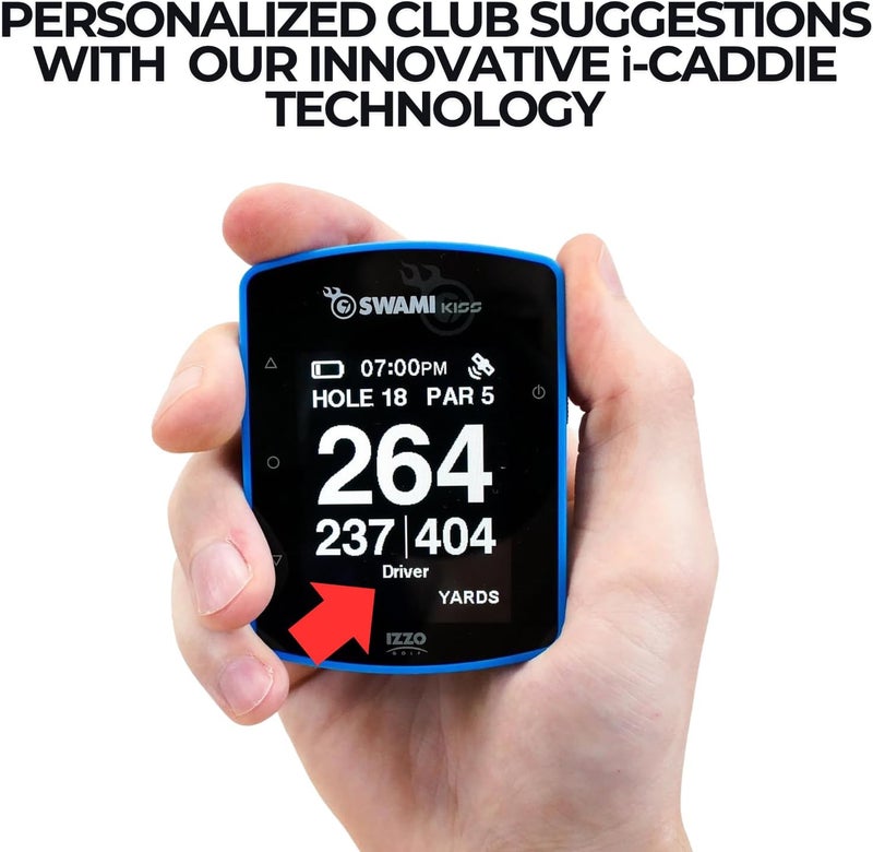 Izzo Swami KISS 2.0 Handheld Golf GPS Ragnefinder with Integrated Magnets - Blue - Image 3